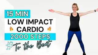 15 Min 🔥 2000 Steps 🔥 Low Impact (No Jumping) Cardio Weight Loss 🔥 Burn Calories 🎶 Step to the Beat!