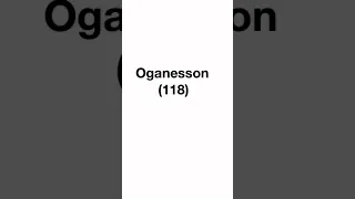 Oganesson - Atomic number 118