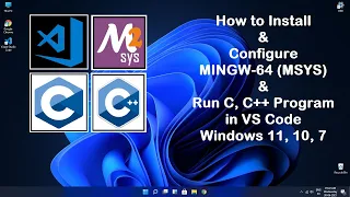 How to Install MinGW (MSYS2) and Run C, C++ program in Microsoft Visual Studio( VS Code)|Ada Code|