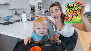 Baby Brother tries Foods for the First Time! | CloeCouture