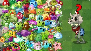 PvZ2 Challenge - All Plants Max Level With 1 Power Up Vs All Jurassic Fossilhead Zombies