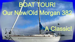 BOAT TOUR: Come check out our "new to us" 43 year old Morgan 382 sailboat. We're psyched! Ep. 3