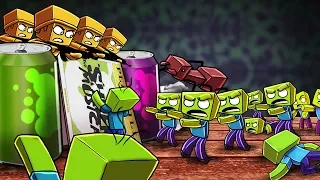 Minecraft | TINY FORT WARS: Yellow Army vs Zombie Invasion! (Zombie Apocalypse)