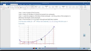 Calculus Snapshot 32C: Using MRAM to Find the Area under a Curve