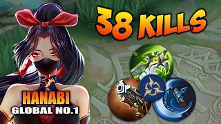 TOP 1 GLOBAL HANABI BEST 1 HIT BUILD 2024!! THIS BRUTAL INSANE BUILD IS TOTALLY BROKEN!!🔥