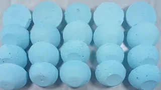 Sky blue round shaped gym chalk crushing | Oddly satisfying | ASMR