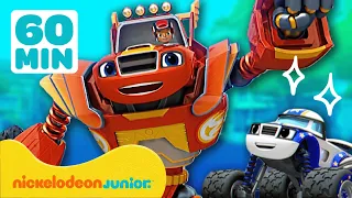 Blaze et les Monster Machines | Aventures de Robot Monster Machine ! | D'une heure | Nickelodeon Jr.