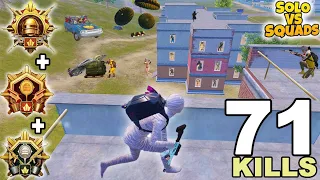 71KILLS!!😱 NEW MODE BEST AGGRESSIVE RUSH GAMEPLAY🔥 I SOLO vs SQUAD PUBG Mobile GAMEPLAY