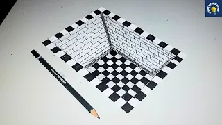 How to Draw 3D Hole Illusion | 3D Trick Art on Paper - 3D Drawing Hole Easy@clickswithmaryam