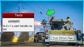 Best Way To Troll Cargo Griefers With 20MM FLAK Cannons on GTA Online