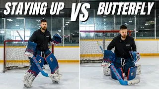 When To Stay Up Vs. When To Go Into Butterfly - Hockey Goalie Beginner Tips