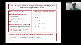 Pearls for Primary Care Pediatrician - Rational Antibiotic Therapy - Dr. M. Krithiga