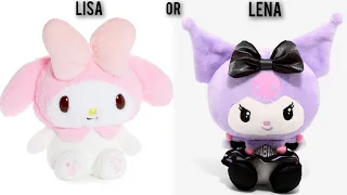 lisa or lena💞 my melody vs kuromi💞 cute stuff