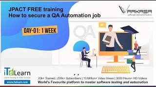 Day-01; 1 week JPACT FREE training  'How to secure a QA Automation job '