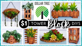 *NEW* DOLLAR TREE DIY with TUMBLING TOWER BLOCKS | Home Decor | Easy Multi-Purpose DIYs | MUST TRY!!