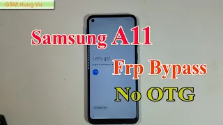 Samsung A11 Frp Bypass / Google Account Unlock Android Q 10 Solution no OTG Cable USB.