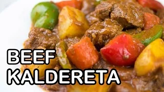 How to Cook Beef Kaldereta | Calderetang Baka Recipe | Panlasang Pinoy