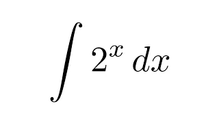 Integral of 2^x (substitution)
