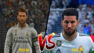 FIFA 19 vs PES 2019 | Real Madrid Players Faces Comparison