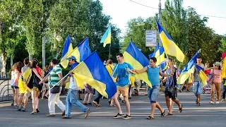 Марш патриотов Краматорска. Встреча с патриотами других городов. Концерт (Краматорск 27.07.2014)