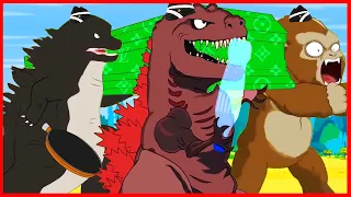 GODZILLA vs SHIN GODZILLA  - Who would Win : Godzilla Cartoon Compilation | Coffin Dance Meme Cover