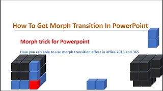 How to get morph transition effect in powerpoint