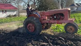 WD 45 Allis Chalmers Plowing Garden At Farm 11/18/2023