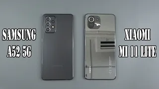 Samsung Galaxy A52 5G vs Xiaomi Mi 11 Lite 4G | SpeedTest and Camera comparison