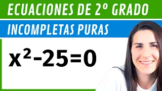 Ecuaciones de SEGUNDO GRADO INCOMPLETAS PURAS ✅ Sin Fórmula