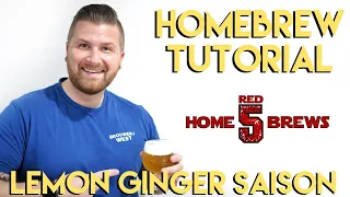 Homebrew Tutorial: Grain to Glass Lemon Ginger Saison (How to Brew)