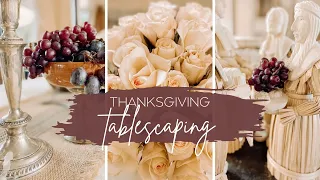 Thanksgiving Tablescaping | Setting the Table | Earth Tones & Metallics | Simple Layers | Easy DIY!