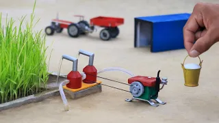 diy tractor mini double water pump science project | diy tractor | water pump ‎#2 @MiniInventor