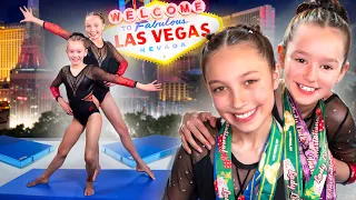 My DAUGHTERS 1st GYMNASTICS MEET with her COUSIN! *Las Vegas*