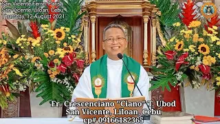 "Unsaon pagbayad ang atong utang?" 8/12/2021 Misa ni Fr. Ciano sa SVFP.