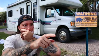 RV CAMPING IN GRIZZLY BEAR COUNTRY! 😨 (Full-time Rv Camper Van Life)