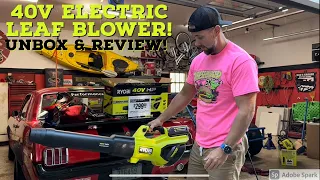 Unbox & Review: The ALL NEW Ryobi 40v brushless 730cfm 190MPH electric Leaf Blower! RY404100