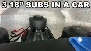 3 18 INCH SUBS FLEX IN THIS CAR! *NICE SYSTEM*