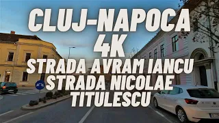 🌍 Cluj-Napoca, Str Avean Iancu, Piata Cipariu, Str Nicolae Titulescu. Cluj 4K. GoPro. #clujnapoca