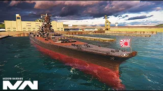 IJN Yamato - WW2 Battleship... Too many misses ☠️ - Modern Warships Gameplay