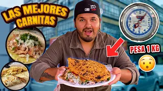 😮 probando las MEJORES CARNITAS de CDMX 🐖 Gorditas, tacos, burritos y más! | El Leyvazo