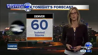 Scattered showers and storms Monday in Denver