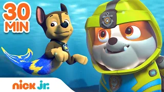 PAW Patrol Water Rescues! w/ Rubble & Chase 🌊 | 30 Minute Compilation | Nick Jr.