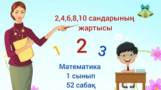 2,4,6,8,10 сандарының жартысы Математика 1 сынып