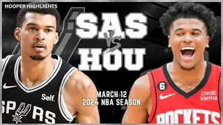 San Antonio Spurs vs Houston Rockets Full Game Highlights | Mar 12 | 2024 NBA Season