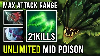 How to Carry Mid Viper In 7.35 with Max Attack Range Unlimited Poison Slow DPS Dota 2