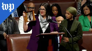 Tlaib calls for Gaza cease-fire in impassioned speech