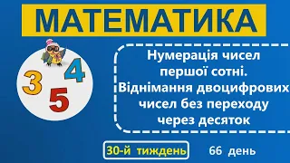 1 клас Математика 30-й тиждень 66-й день