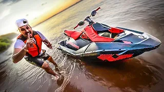 PRIMEIRA VEZ ANDANDO NO NOVO JETSKI !! * muito forteee *