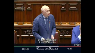 Camera: il ministro Nordio al Question Time risponde all'interrogazione del deputato Gianassi