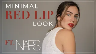 Minimal Red Lipstick Look - Ft. NARS Powermatte Lipstick